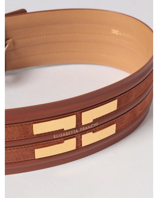 Elisabetta Franchi Brown Leather Belt