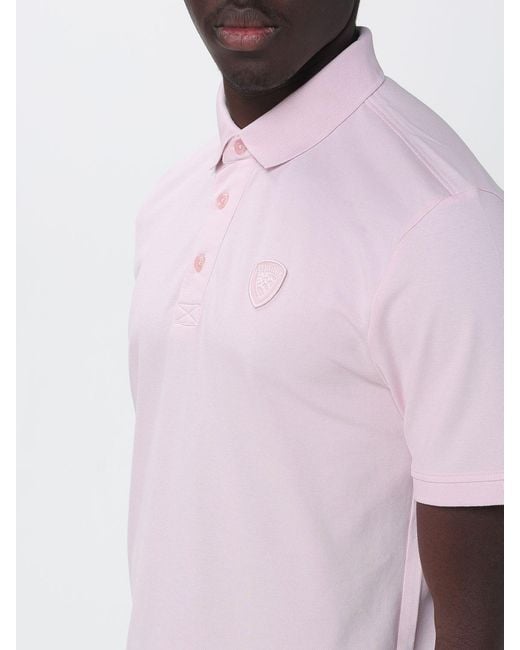 Polo De Algodón Blauer de hombre de color Pink