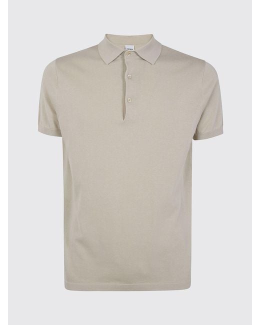 Aspesi Natural Cotton Knit Polo Shirt for men