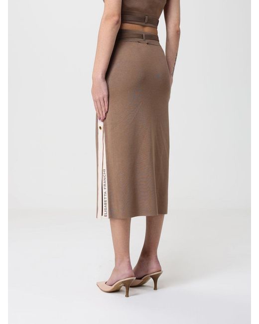 Elisabetta Franchi Natural Viscose Pencil Skirt