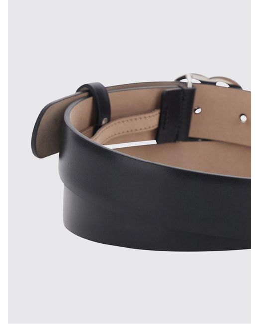 Gucci White Gg Marmont Smooth Calfskin Belt With Monogram Buckle for men