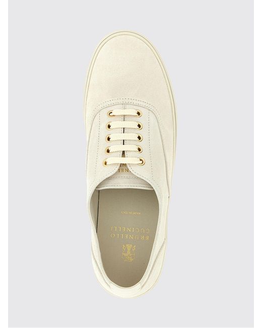 Brunello Cucinelli Natural Suede Sneakers for men