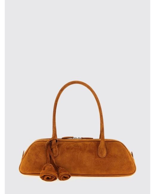 Magda Butrym Brown Brigitte Trapeze Suede Leather Bag