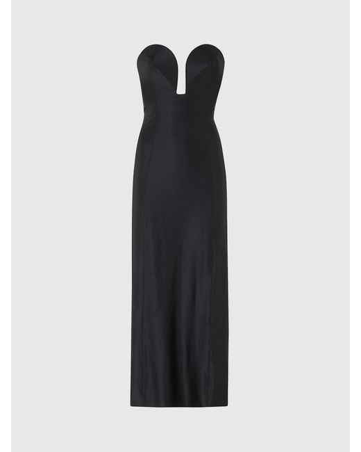 Rabanne Black Stretch Viscose Midi Dress
