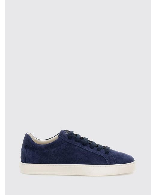 Tod's Blue Suede Sneakers for men