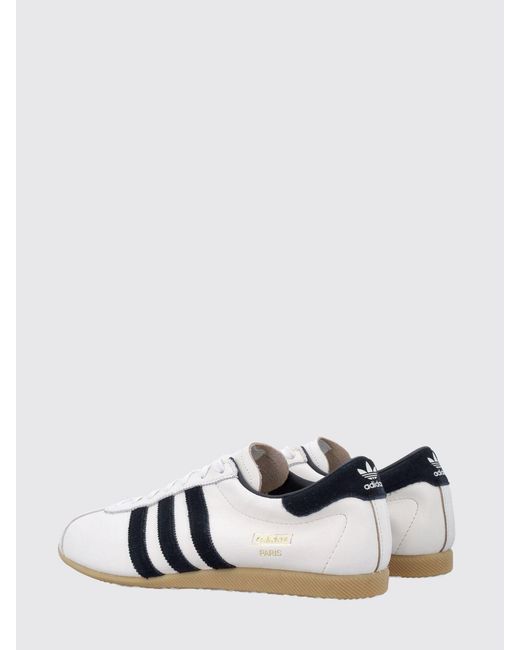 Adidas Originals White Rekord Leather Sneakers for men