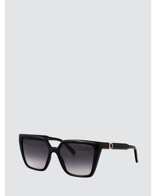 Ferragamo Gray Rectangular Cat-Eye Acetate Sunglasses With Gancini Logo