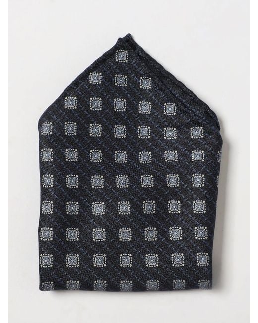 Brunello Cucinelli Black Pocket Square for men