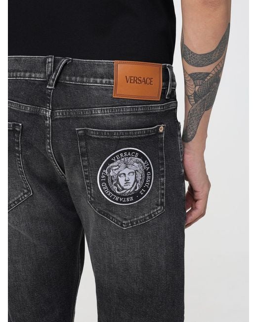 Versace Black Jeans for men