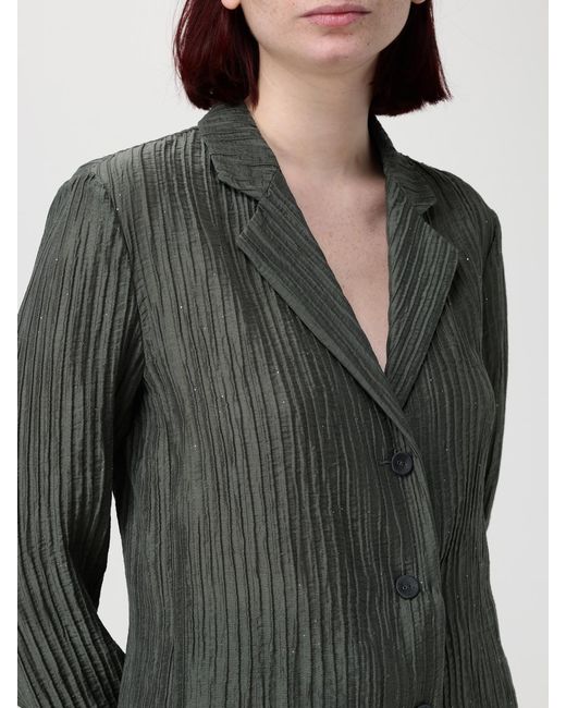 Emporio Armani Gray Pleated Blazer