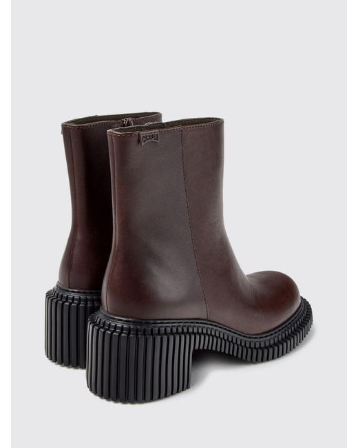 Camper Brown Flat Ankle Boot