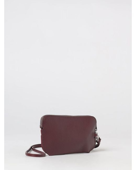 Paul Smith Purple Saffiano Calf Leather Crossbody Bag With Removable Strap for men