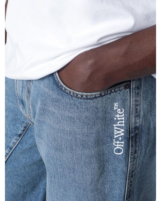 Off-White c/o Virgil Abloh Blue Wide-Leg Denim Jeans for men