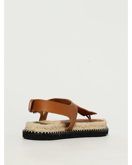 Castaner Brown Thong Style Sandals With Adjustable Buckle Closure And Platform Sole