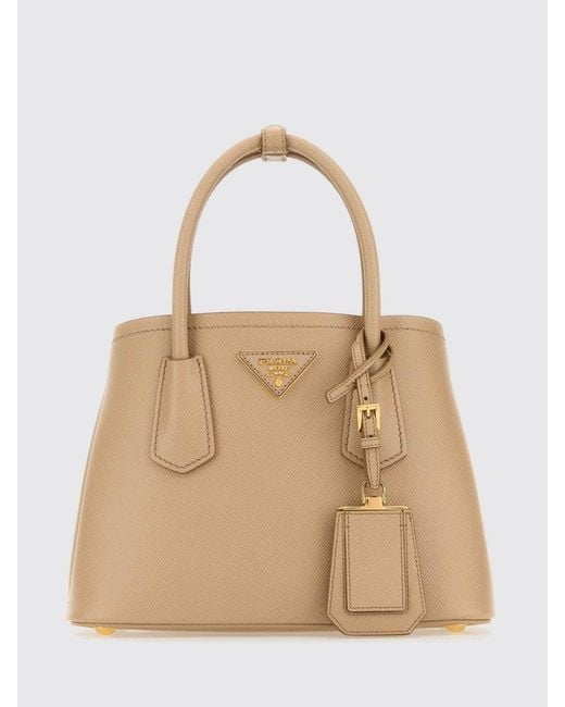 Borsa Double Small di Prada in Natural
