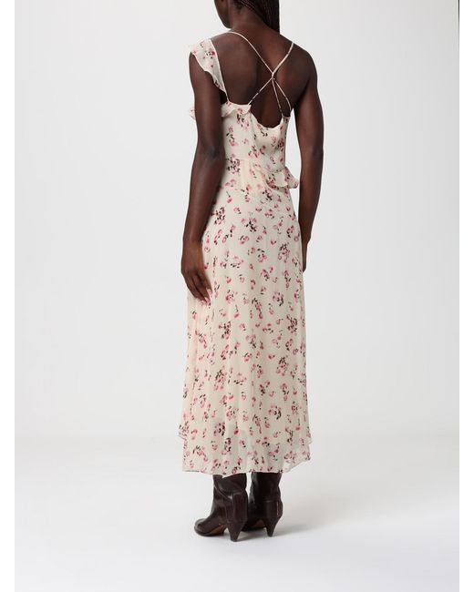 Isabel Marant Natural Floral Viscose Dress