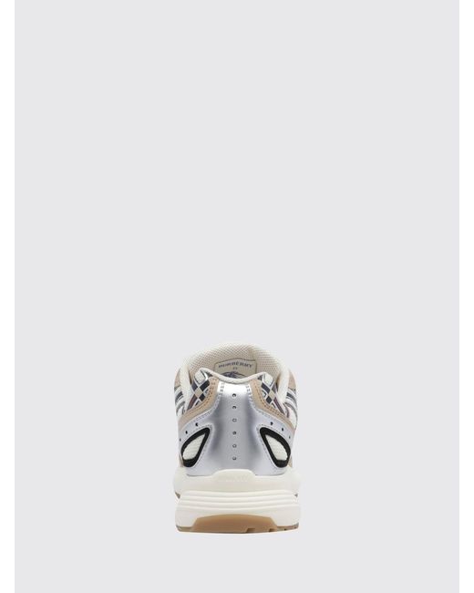 Burberry White Eclipse Suede And Fabric Check Low-Top Sneakers