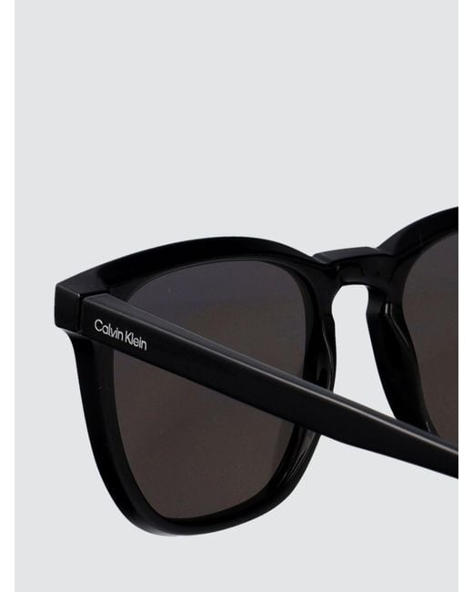 Calvin Klein White Rounded Aviator Acetate Sunglasses for men