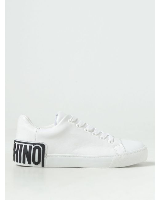 Sneakers in pelle di Moschino Couture in White