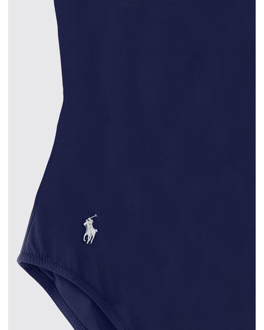 Polo Ralph Lauren Blue Stretch Recycled Nylon Swimsuit