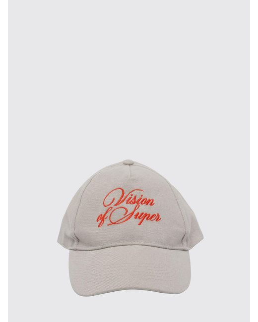 Vision Of Super Pink Cotton Twill Hat With Embroidered Logo for men