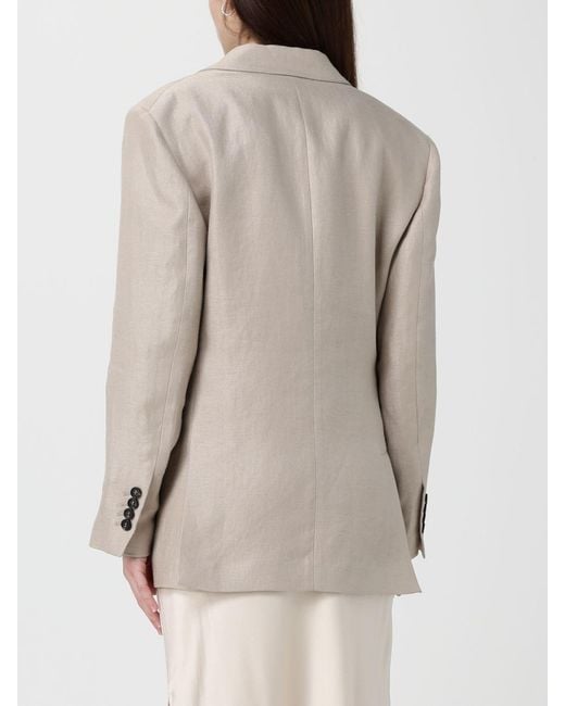 Brunello Cucinelli Natural Linen Single-Breasted Blazer
