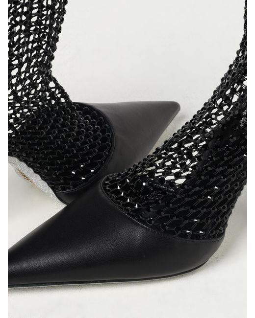 Rene Caovilla Black High-Heeled Ankle Boots