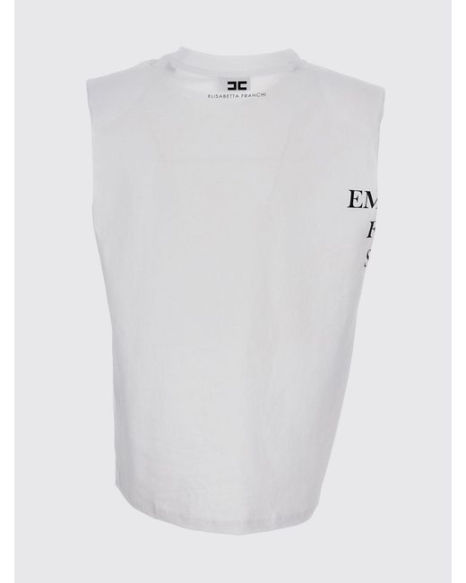 Elisabetta Franchi White Cotton T-Shirt