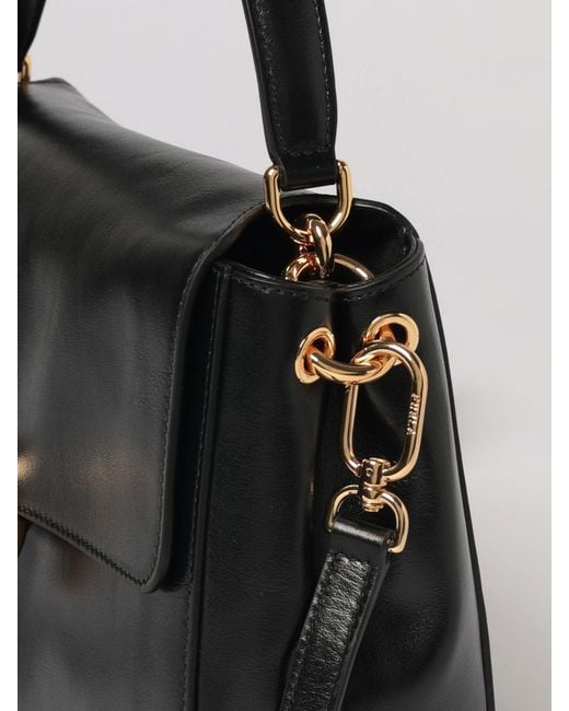 Furla Black Domus Grained Leather Bag