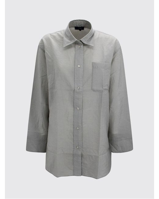 Soeur Gray Classic Organic Cotton Blend Shirt