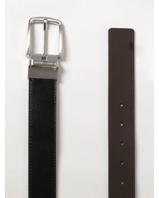 Emporio Armani Black Reversible And Adjustable Belt for men