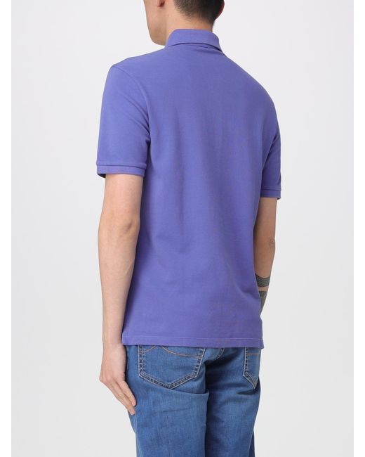 Blauer Blue Cotton Polo Shirt With Logo for men