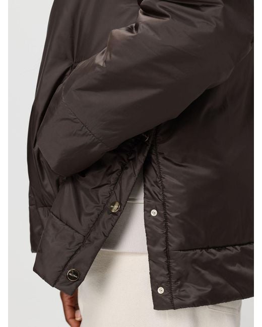 Max Mara Brown Daria Hooded Nylon Puffer Jacket 'S