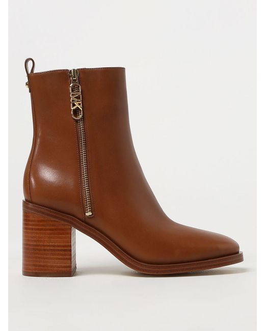 Michael Kors Brown Flat Ankle Boots