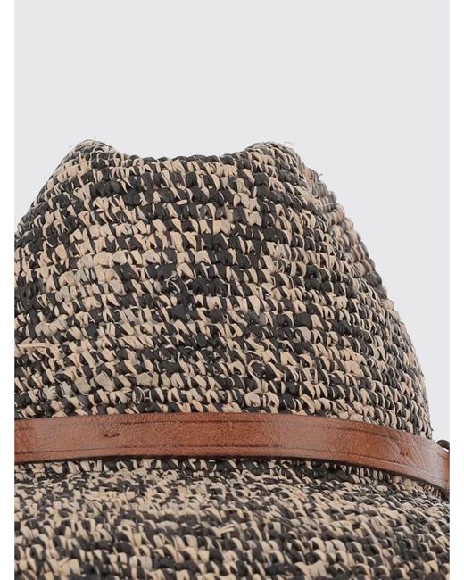 IBELIV Brown Crocheted Raffia Safari Hat
