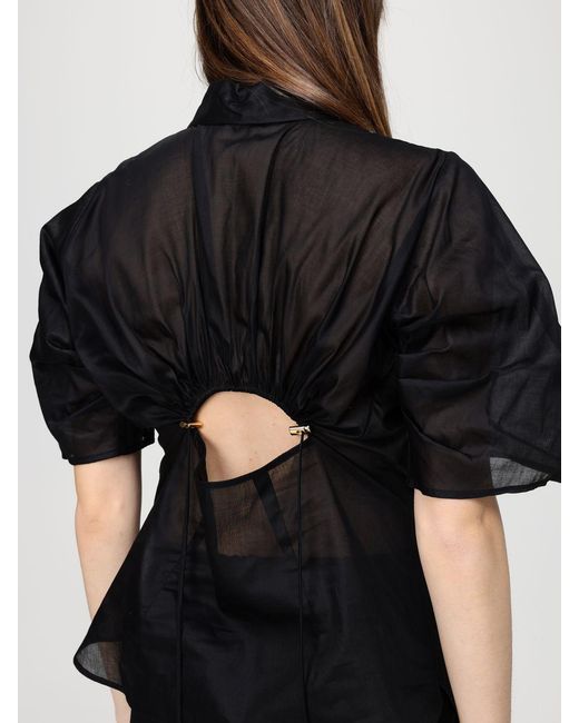 Elisabetta Franchi Black Cotton Shirt