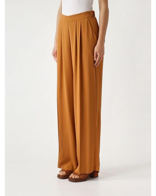 Maliparmi Brown Viscose Palazzo Trousers