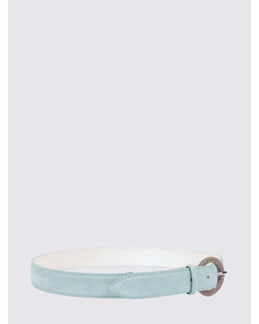Orciani Blue Suede Calfskin Belt