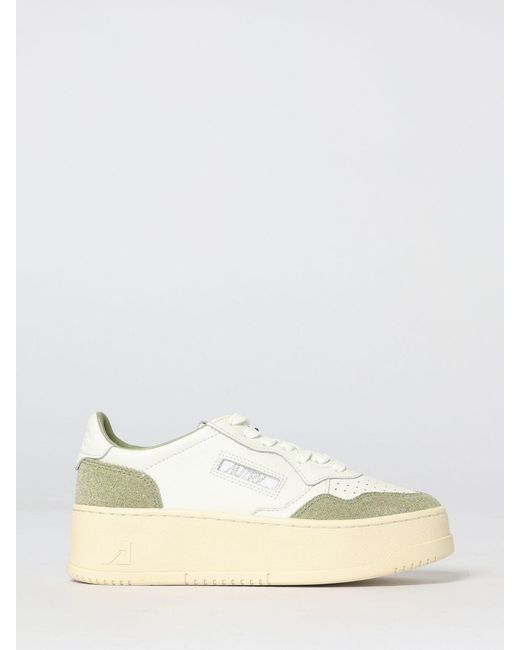Autry Natural Medalist Platform Leather Sneakers