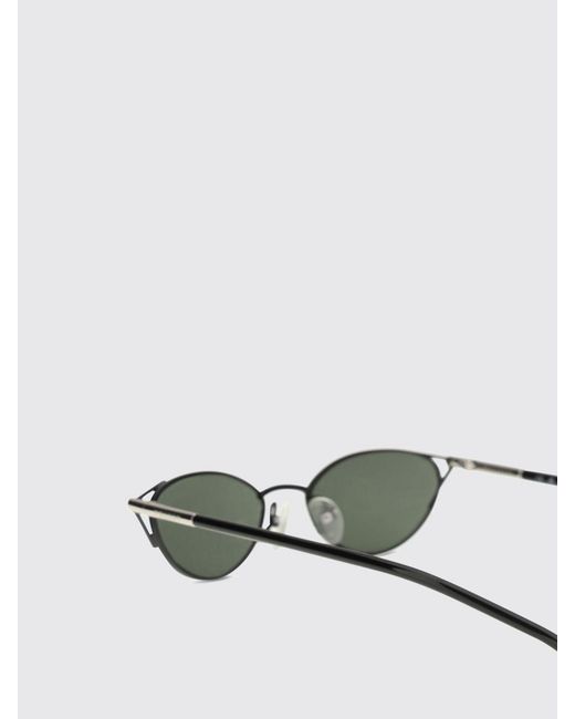 McQueen Black Acetate And Metal Sunglasses
