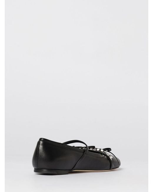 Jimmy Choo White Loli Satin Ballet Flats