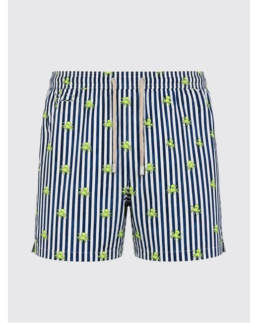 Mc2 Saint Barth Blue Bandana Print Swimsuit for men