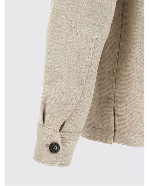 Zegna Natural Linen Blend Overshirt for men