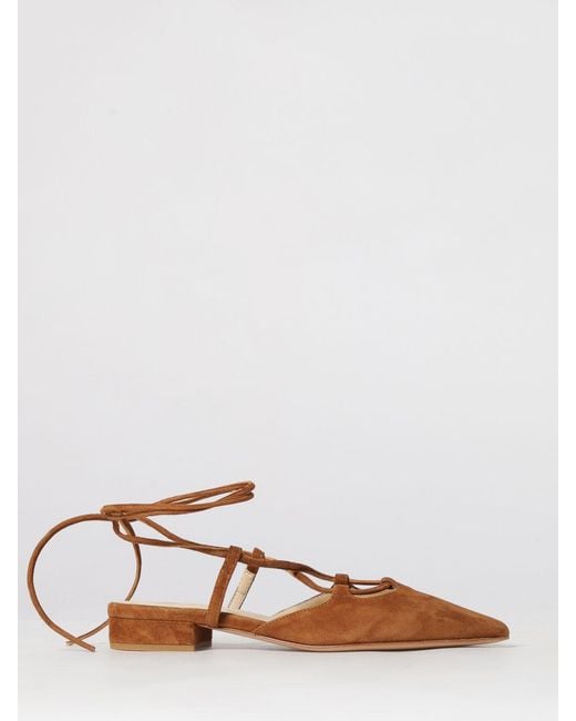 Anna F. Brown Suede Ballerina Flats