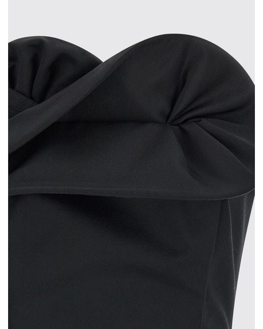 Magda Butrym Black Virgin Wool And Silk Top