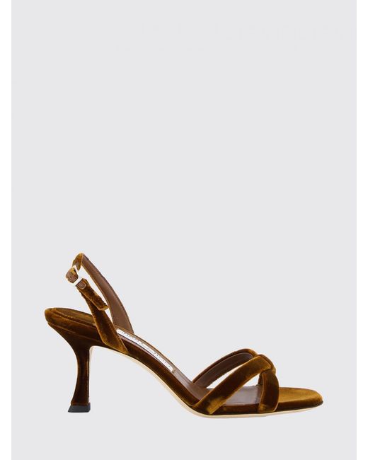 Jimmy Choo Brown Velvet Elsy Sandal