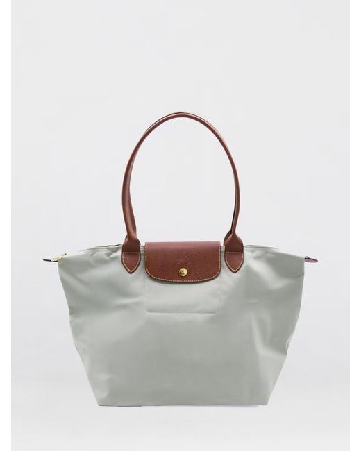 Longchamp Gray Le Pliage Original L Nylon Bag