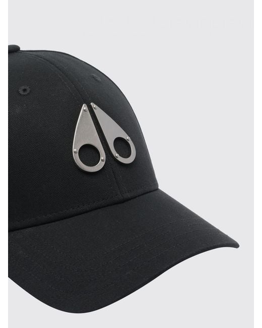 Gorra De Béisbol De Sarga De Algodón Con Logo Y Correa Moose Knuckles de hombre de color Black