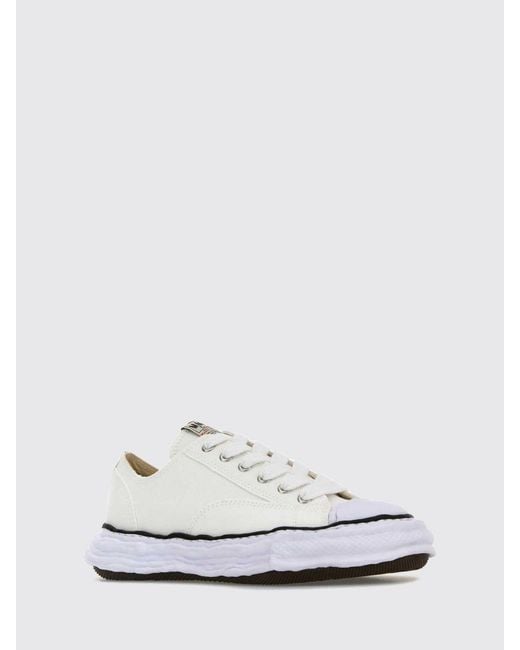 Maison Mihara Yasuhiro White Peterson Low Top Canvas Trainers With Rubber Sole for men