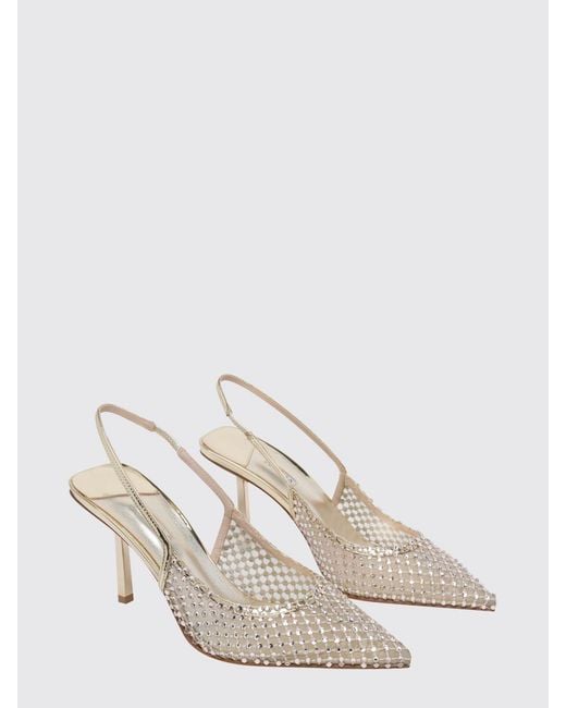 Le Silla White Rhinestone Nylon Gilda Slingback